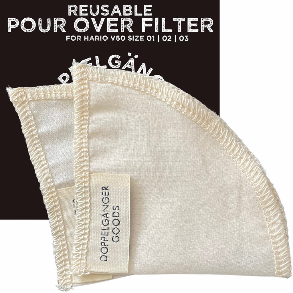 Reusable Organic Cotton Filter for Hario V60 Style Filters