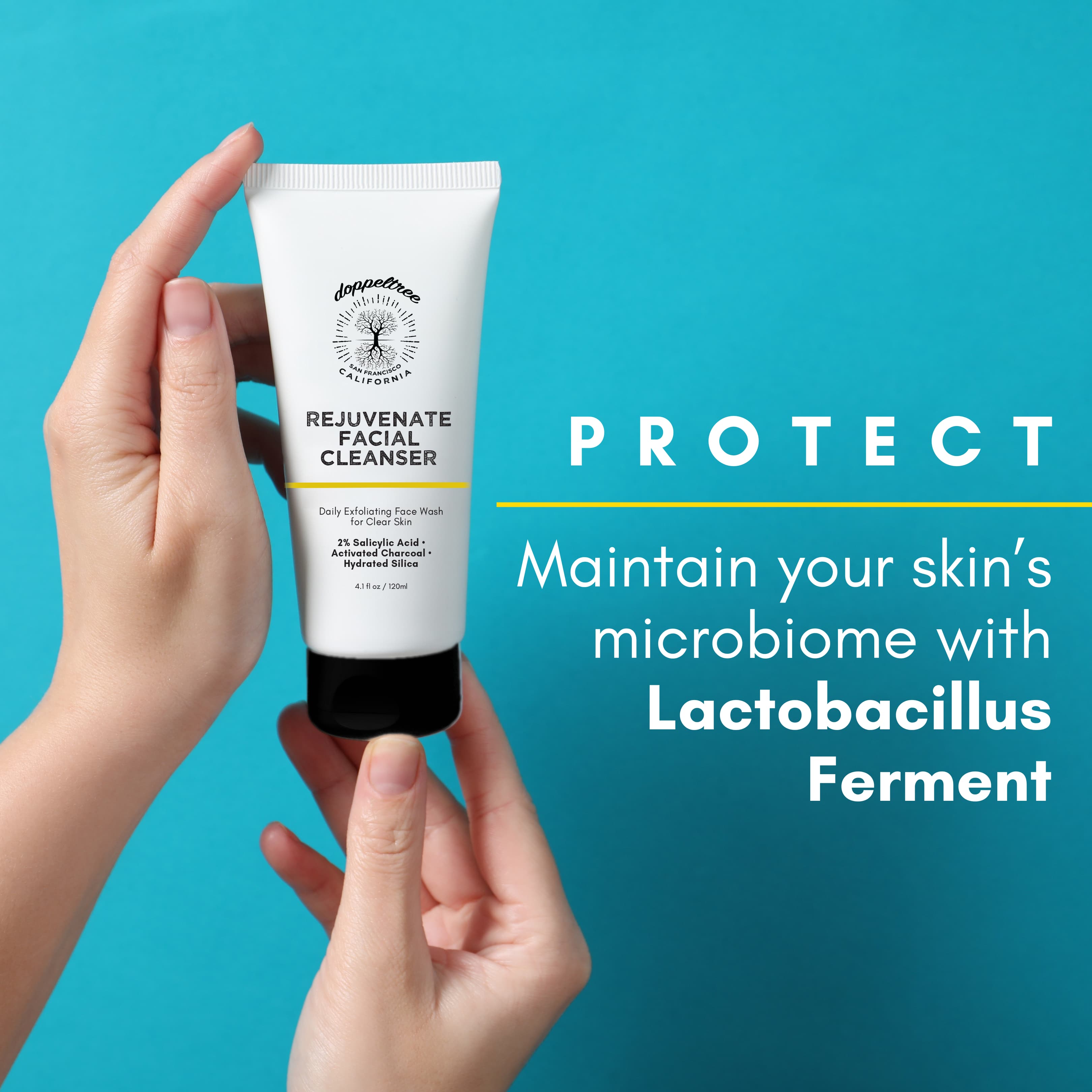 doppeltree rejuvenate facial cleanser - protect unisex
