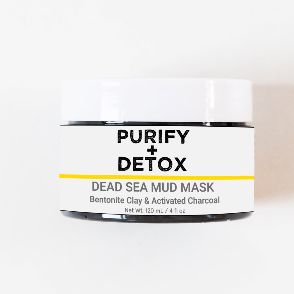 doppeltree - purify + detox dead sea mud mask on white background