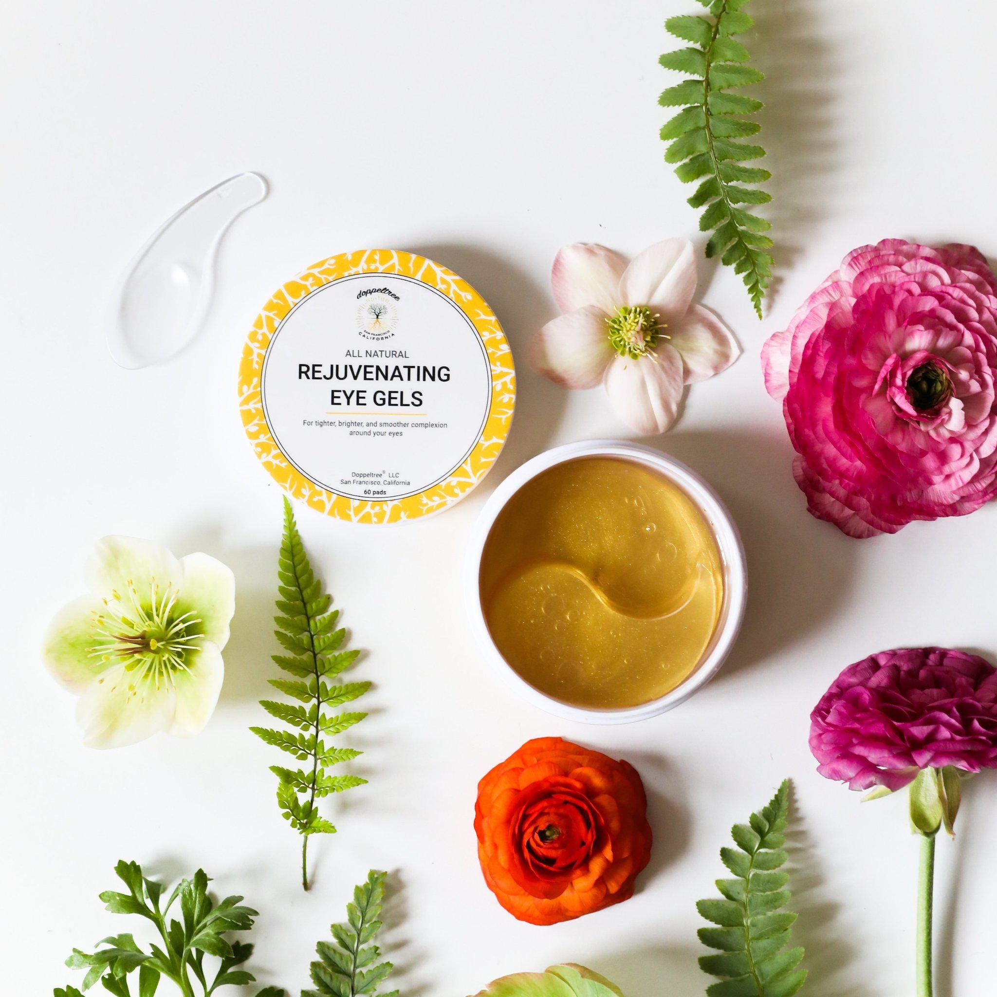Everyday Under Eye Gels with Caffeine and Aloe_floral - doppeltree