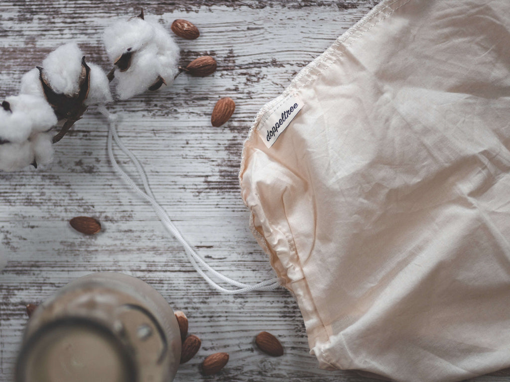 Reusable Organic Cotton Nut Milk Filter Bag (Large, 12in x 12in)