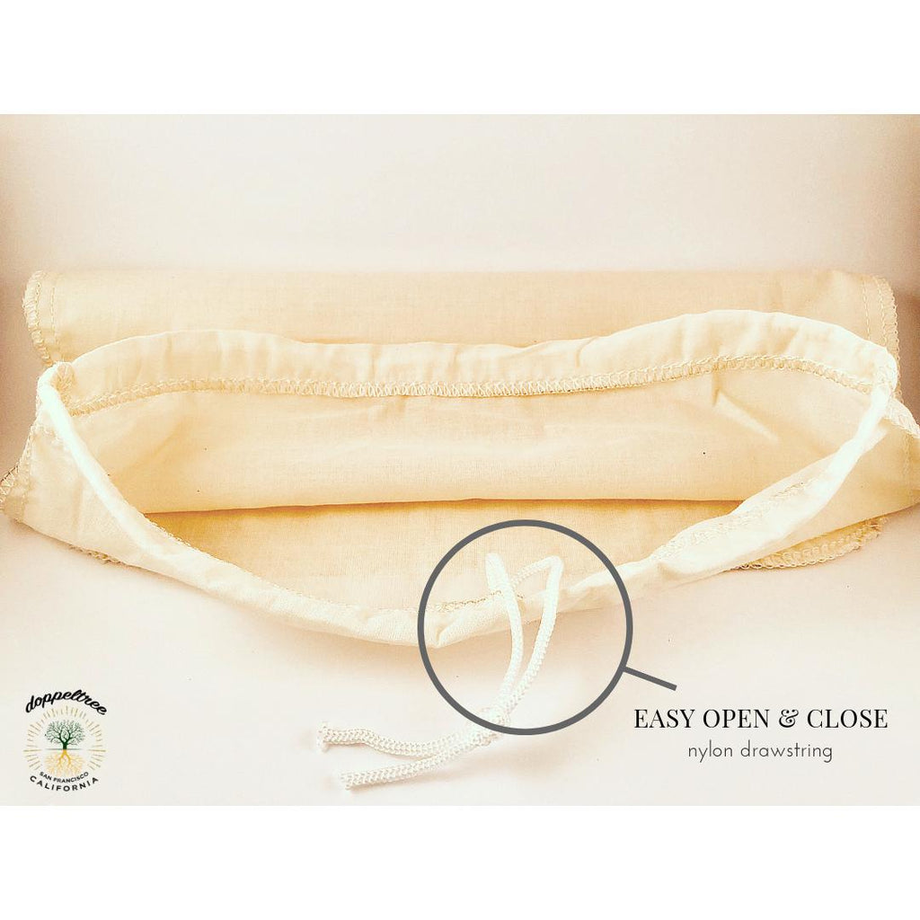 Organic Cotton Nut Milk Filter Bag 12in x 12in (Large)-Doppeltree