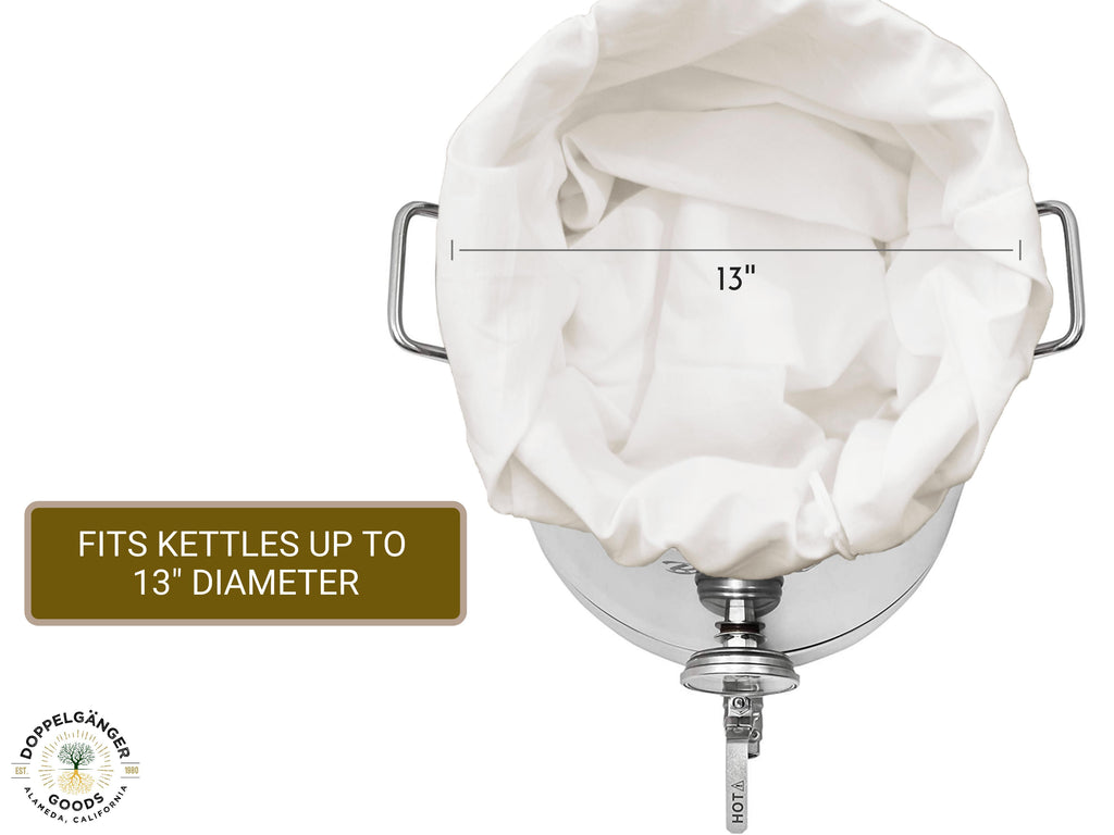 Reusable Organic Cotton Brew-In-A-Bag 26in x 22in (XL)-Doppeltree