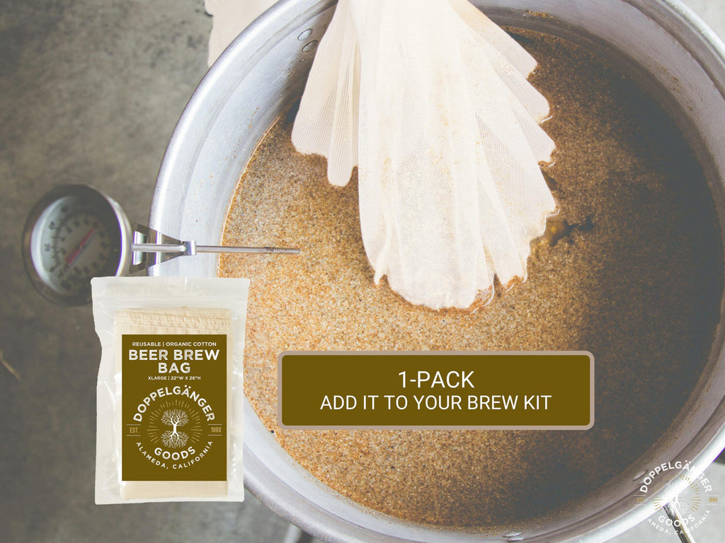 Reusable Organic Cotton Brew-In-A-Bag 26in x 22in (XL)-Doppeltree