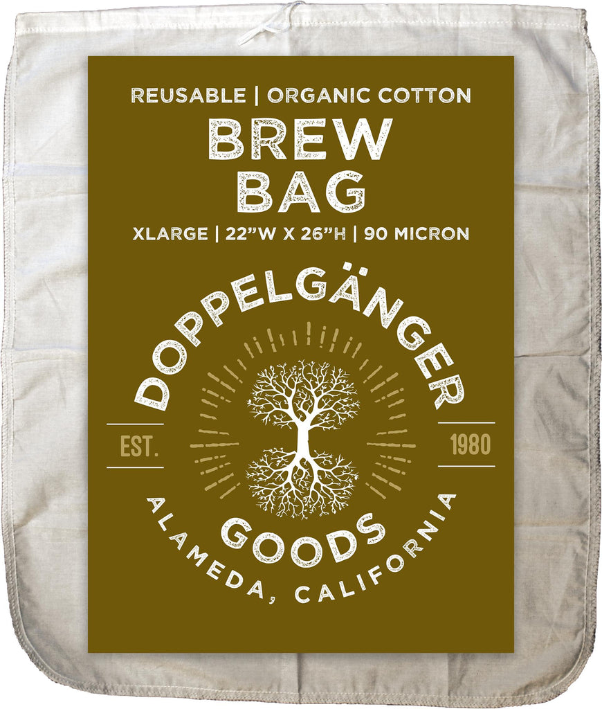Reusable Organic Cotton Brew-In-A-Bag 26in x 22in (XL)-Doppeltree